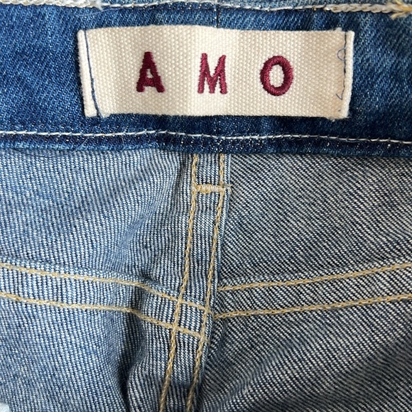 AMO Mid Rise Kate Slim Ankle Jeans in Mariner Wash Women's Size 24 - Picture 10 of 13